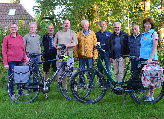 9 Personen waren beim Treffen der ADFC-OG-Wiefelstede dabei