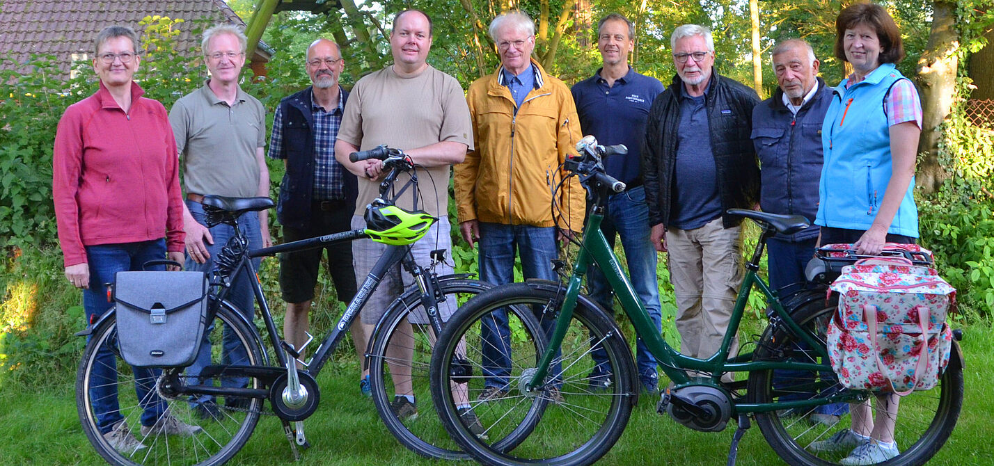 9 Personen waren beim Treffen der ADFC-OG-Wiefelstede dabei