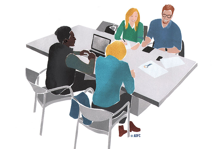 Planungsrunde Illustration Planungsrunde Illustration